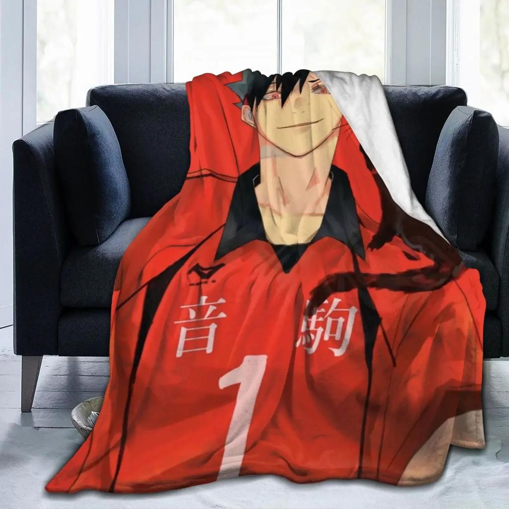 Super Soft Light Weight Throw Blanket Tetsuro Kuroo Haikyuu Summer Quilt for Bed Couch Sofa
