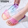 WTEMPO Модные мягкие тапочки Jelly Outdoor Indoor Home, женские весенне-летние прозрачные пляжные сандалии с открытым носком и плоским каблуком