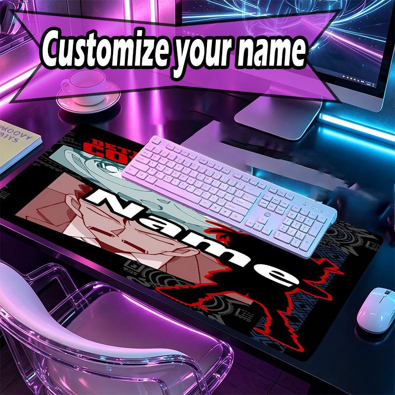 Custom Name Personalized Anime Pattern Mousepad, Laptop PC Desk Mat, Decorative Desk Mat for Home Keyboard Pad Gift