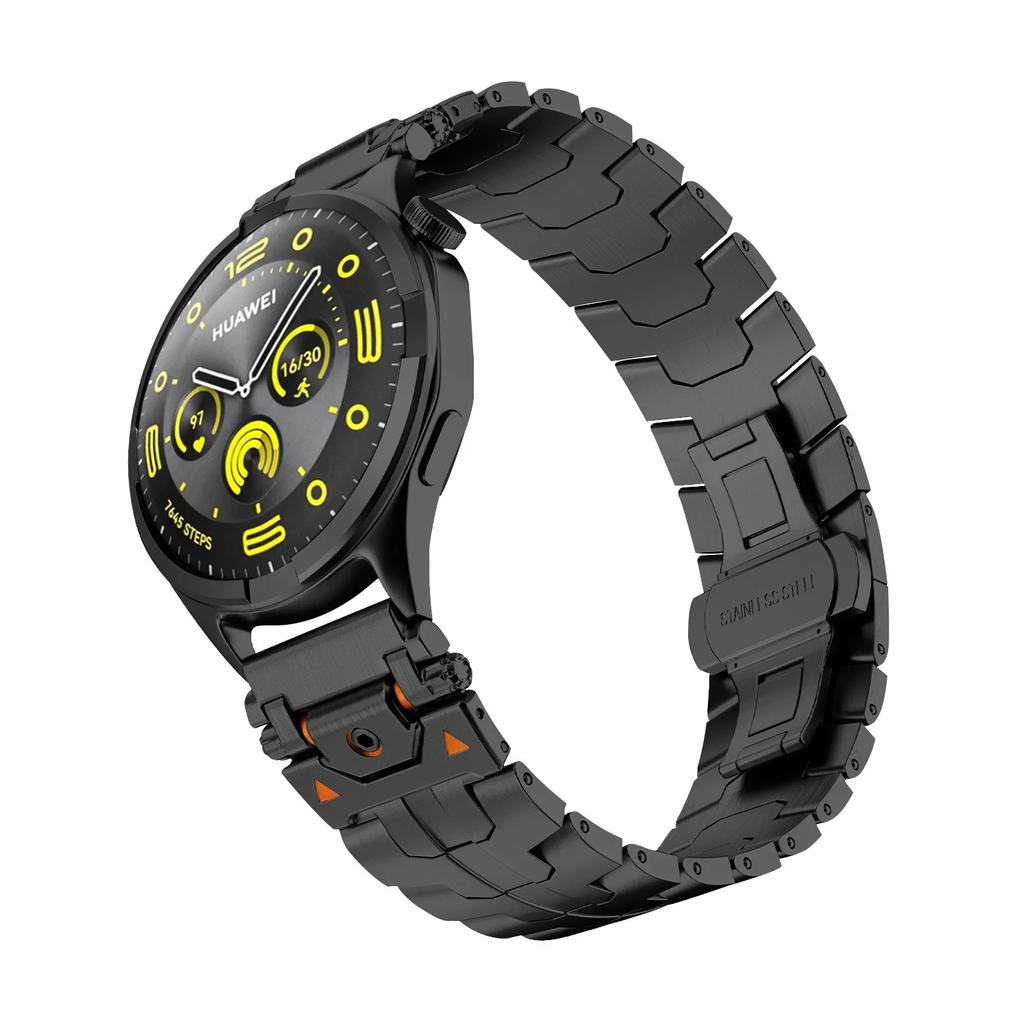 Ремешок из нержавеющей стали 22 мм 20 мм для Huawei Watch GT4 5 46 мм/GT5 Pro GT3 GT2 Металлический браслет для Samsung Galaxy Watch 7/6/5/4