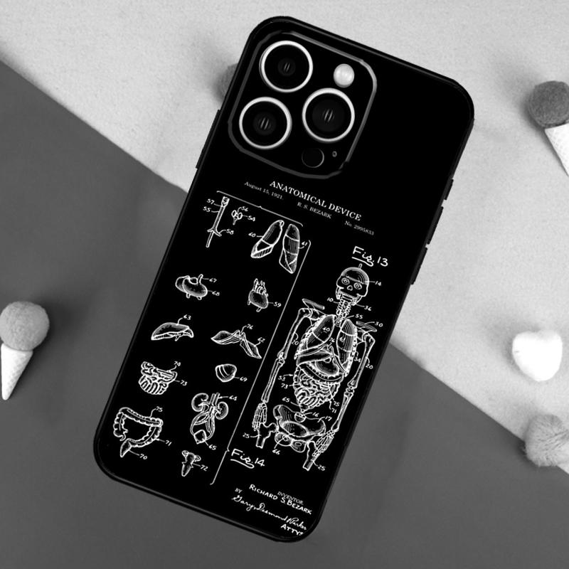 Медицинский Человеческие Органы Мозг Чехол для Телефона Для iPhone 16 15 13 12 11 14 Pro Max Mini X XR XS MAX 14 Plus Чехол