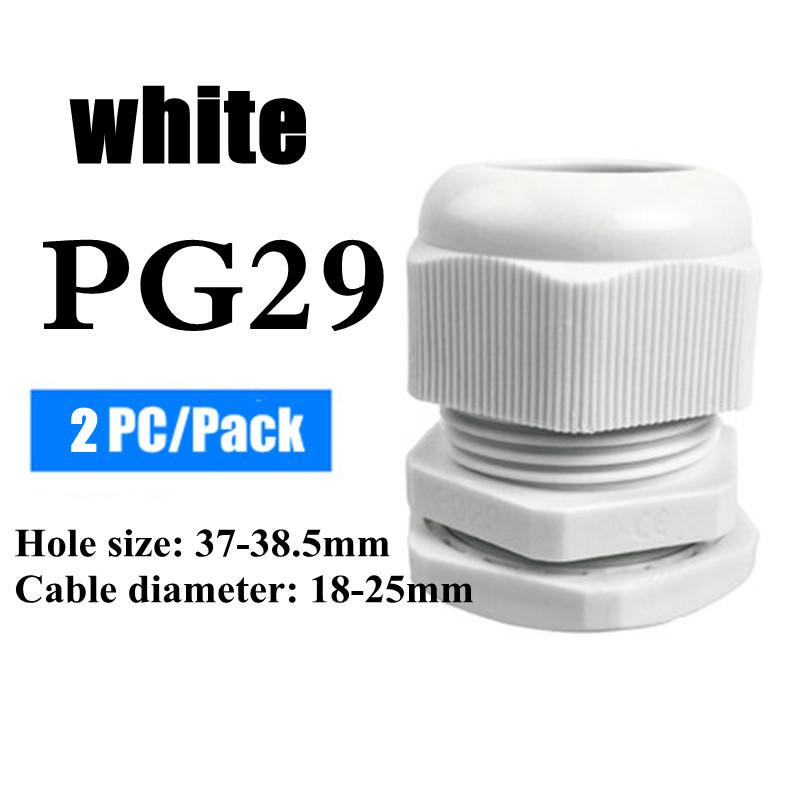 1/2/5/10pcs Waterproof Cable Gland Cable Entry IP68 PG7-PG36 White/Black Nylon Plastic Connector Joint