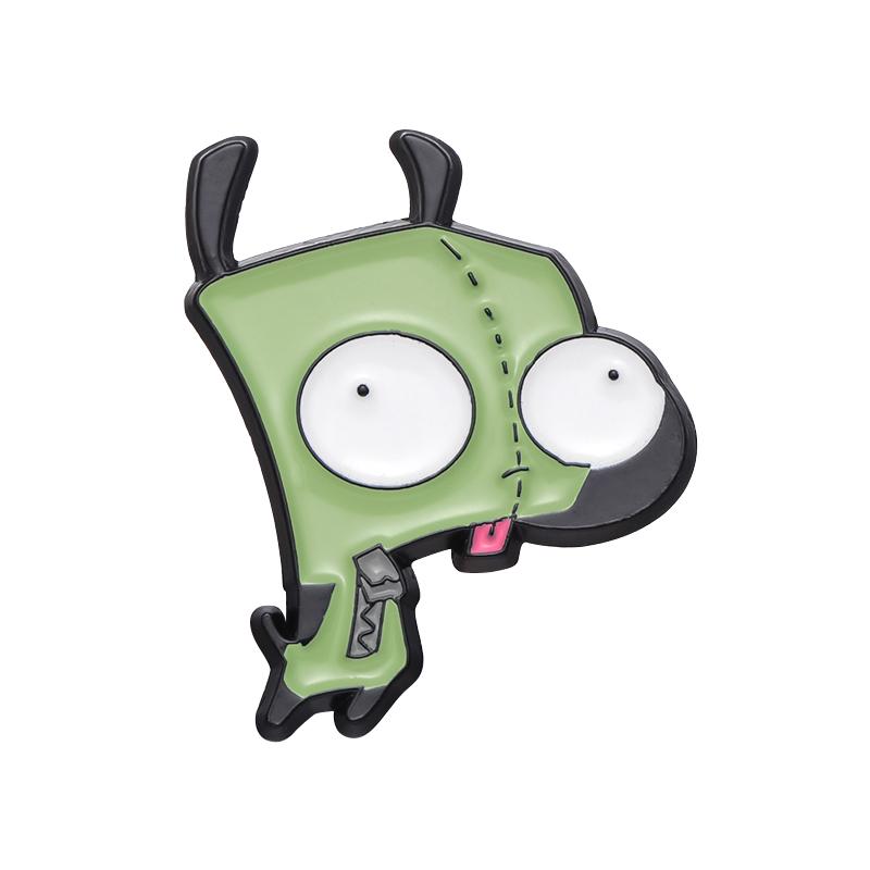 Invader ZIM Enamel Pins Custom Cartoon Dib Pig Brooches Lapel Badges Anime TV Series Jewelry Gift for Fans Friends