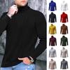 Autumn and Winter Men's Solid Color Turtleneck Sweater European Size Fashion Twist Pullover Bottoming Sweater