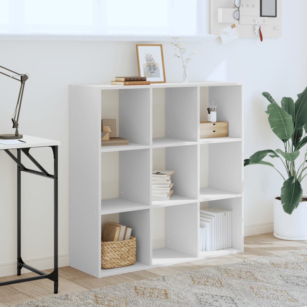 Bookshelf White 102 x 32 x 102 cm Particleboard