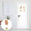 Wooden Door Bell Animal Shape Wind Chime Hanging Metal Bell with Suction Cup for Home Front Door Entrance Wall