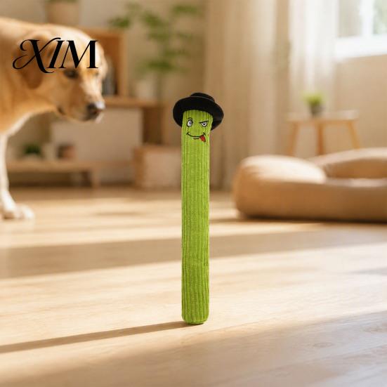 Comforting Toys for Home Interactive Plush Dog Chew Toys, Squeaky Cartoon Strip Toy, Funny Durable Soft Fabric Pet Toy Puppies Teeth Grinding
