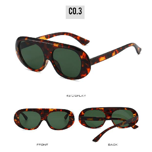 Retro oval sunglasses, men's outdoor sun protection sunglasses, women's sunglasses