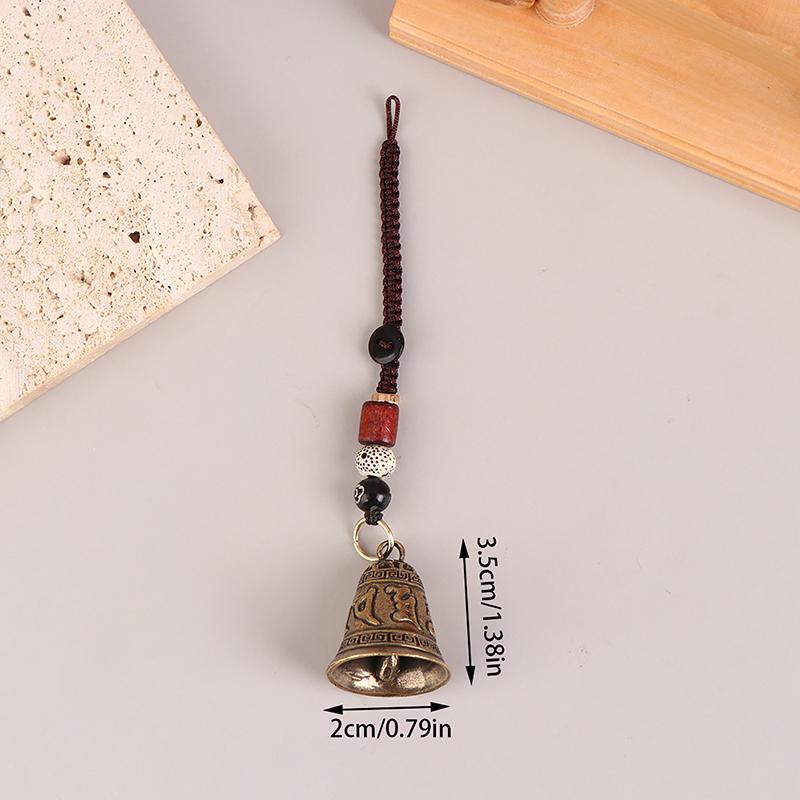 Новые винтажные латунные тибетские буддийские мантры-колокольчики брелки для ключей подвески на шнурке ручная работа веревка автомобильный брелок кольца подвесные украшения
