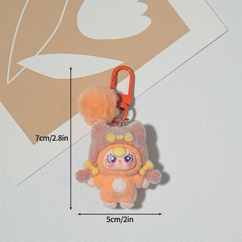 Cute Plush Keychains Party Gifts Kawaii Keychain Phone Chain New Year Xmas Party Favors Gift Baby Face Cute Aesthetic Keychain