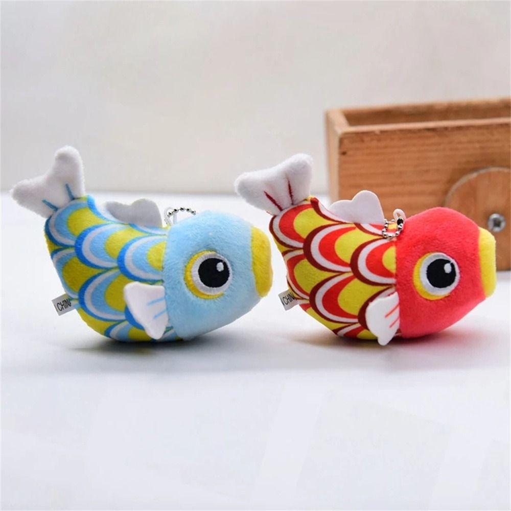 Small Jewelry Animal Doll Red Carp Plush Pendant Fish Keychain Fish Doll Plush Toy Fish Key Ring