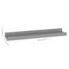 VidaXL Wall Shelves 4 Pcs Grey 40x9x3 Cm