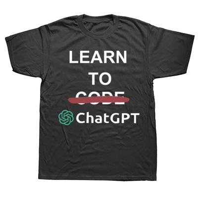 ChatGPT Научись кодить Чат ГПт Разработчик Программист Кодер Художественное оформление Креативная графика Футболка Унисекс Топы Думай меньше Буквы Футболки