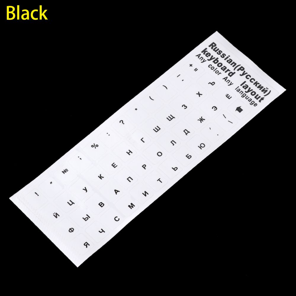 Keyboard Protector PVC Self-adhesive Transparent Russian Letters Keyboard Stickers Cover Sticker