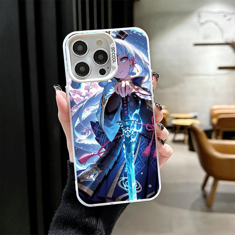 Genshin Impact Kamisato Ayaka Shockproof Phone Case for iPhone 17 Air 16 16E 15 Pro Max 14 Plus 13 Mini 12 Back Cover Anti Fall