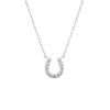 K10 White Gold Necklace Diamond Horseshoe 111746123217 [Official] 4℃ (Yondo Sea)