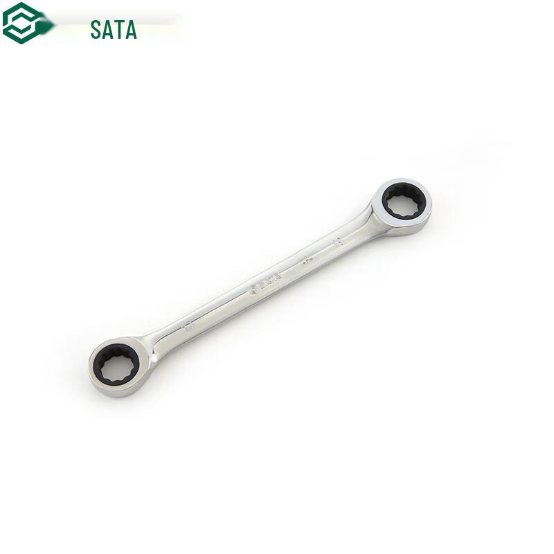 SATA 46207 Fully Polished Double Ring Ratchet Wrench