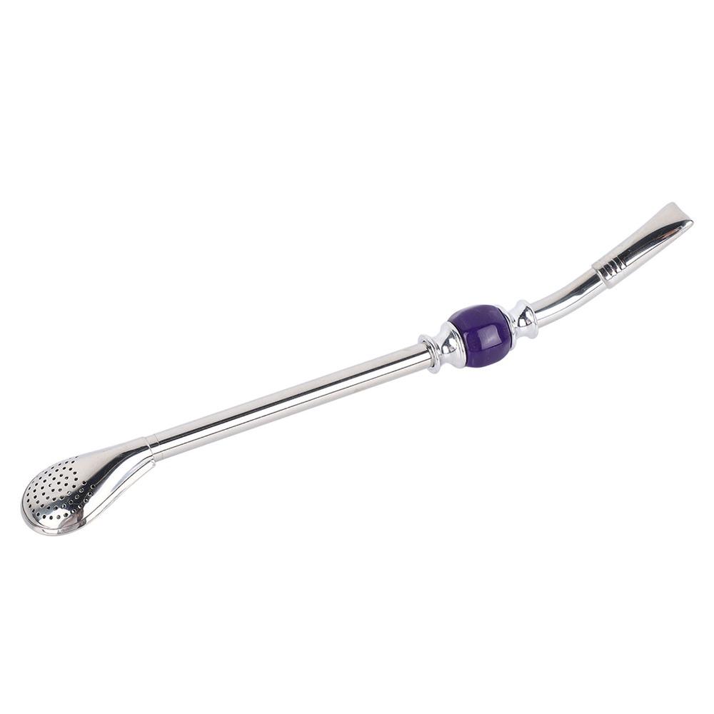 Filter Tip Stainless Steel Straw Spoon Drinking Filter Spoon Straw For Gourd Drinking