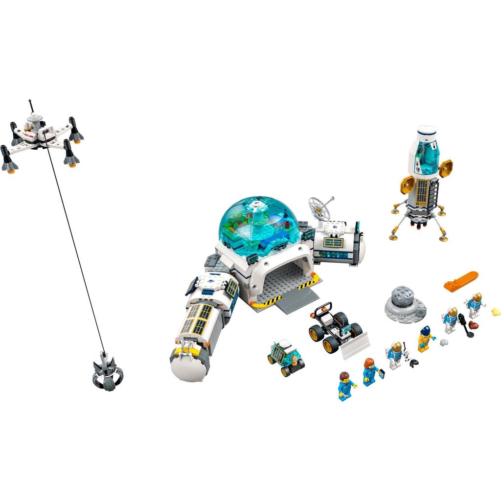 LEGO City Lunar Exploration Base 60350 Игрушечный блок Настоящее время Космос Ракета Мальчики Девочки Возраст 7+