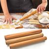 16/30/40cm Non-Stick Cake Fondant Pastry Wooden Rolling Pin Embossed Rolling Pin for Kitchen Cake Roller Crafts Baking