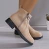 Мода Модные Женские Ботильоны 2024 Осень Новинка Ретро Простые Боковая Молния Удобные Женские Ботинки Zapatos De Mujer