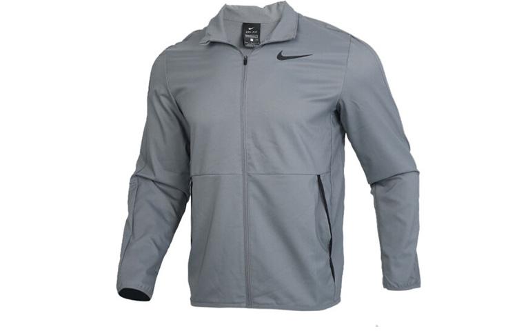 Nike Dri Fit Jackets Men's Gray Stand Collar Moderate Other