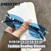 Fashion Square Ultra Light Frameless Diamond Cutting Reading Glasses Women Men Anti Blue Light Presbyopia Eyeglasses