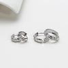 Full Silver Point Engraved One-touch Ring Earrings_small