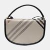 [Pre-Owned] Highlands Metal Accessories Detachable Adjustable Leather Shoulder Strap Cotton Crossbody Handbag - Excellent #1X3I7MK