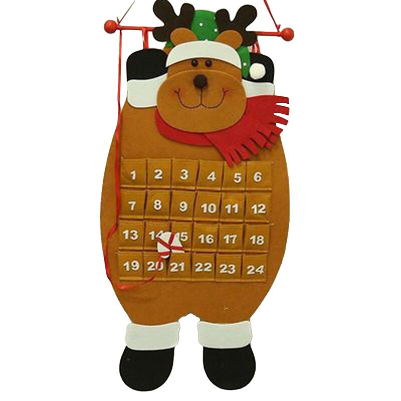 Christmas Calendar Santa Claus Snowman Santa Claus Xmas Advent Timer Door Wall Window Christmas Decor Advent Calendars Decor
