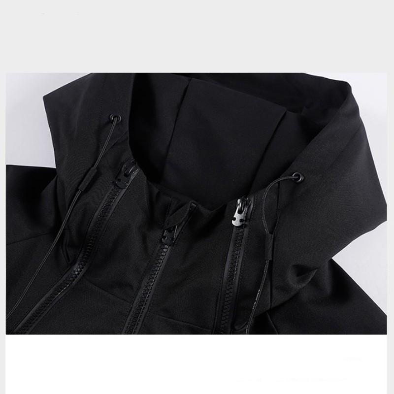 Мужское весеннее и осеннее новое горное уличное дизайнерское платье для пары с капюшоном, ветрозащитная водонепроницаемая свободная куртка для кемпинга и улицы
