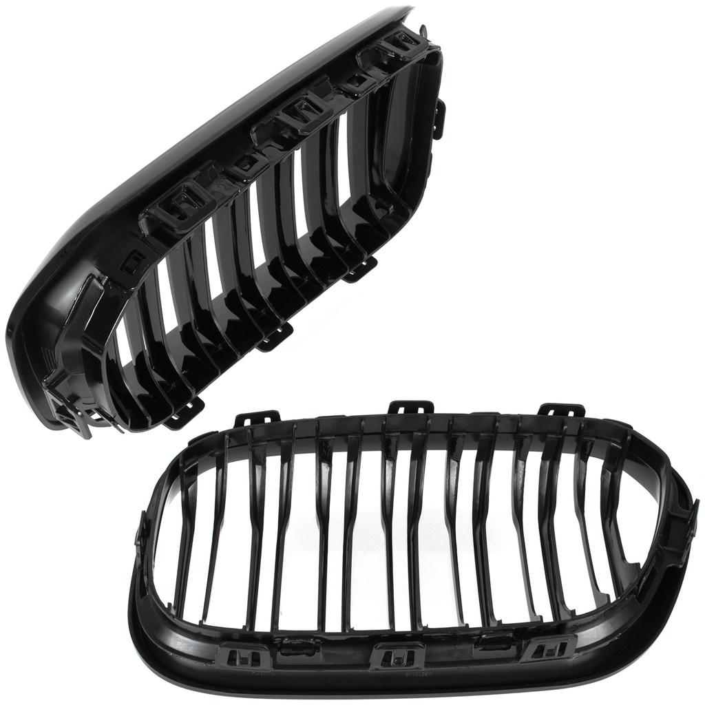 BMW 1 F21 15-18 Grille Between Headlights (Kidneys) Left + Right Kit, Black Glossy Double Bar