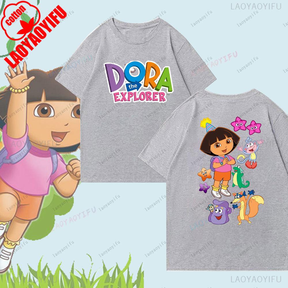 Unisex Dora The Explorer Cartoon Pattern TShirt Cute Harajuku TShirtComfortable Personality Tops Street Fashion Unisex Women