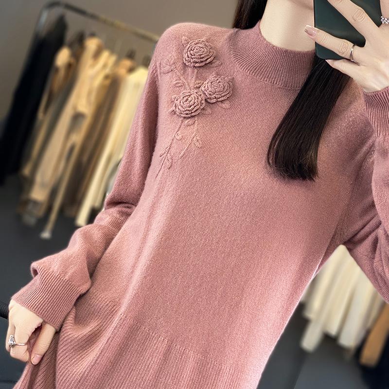 Женское кашемировое платье Qinghe кашемир 70% шерсть 30% кашемир женское осенне-зимнее кашемировое платье мягкое и теплое