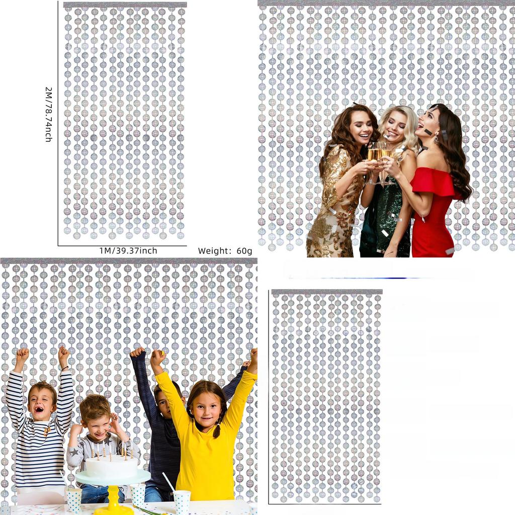 Серебряный Шарик Диско Дождь Занавес Для Потрясающего Декора Вечеринки По Случаю Дня Рождения И Свадебного Фона