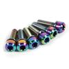 M5 X 18mm Titanium Bicycle Stem Screws Bolts With Spacer Cycling Pack Of 6(rainbow)