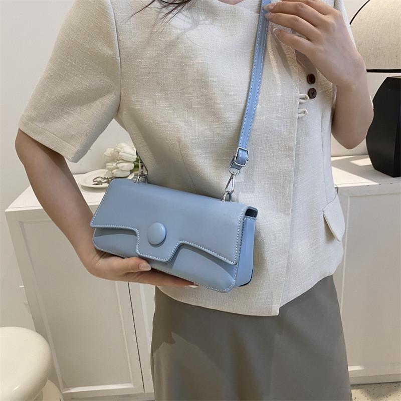 Chic Solid Color Street Fashion Small Box Bag For Daily Commute