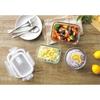 Kakusee HO-05 Home Meal - Heat-Resistant Glass Storage Container with Steam Valve, Rectangular, 1000ml, Clear