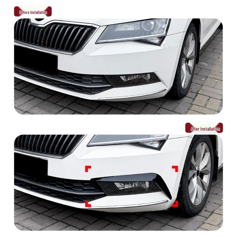 Skoda Superb MK3 2015-2019 Передний бампер Дефлектор ветра Спойлер Наклейка