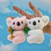 1Pcs Creative Plush Toy Koala Keychain Cute Cartoon Plush Koala Fun Keychain Girl Women'S Backpack Decoration