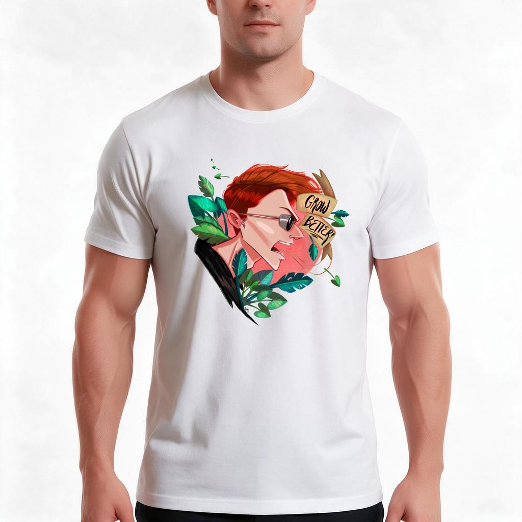 Grow Better Tshirt Summer Casual Cotton Tee Oversized Streetwear Tops Vintage Graphic Print Loose Fit Short Sleeve