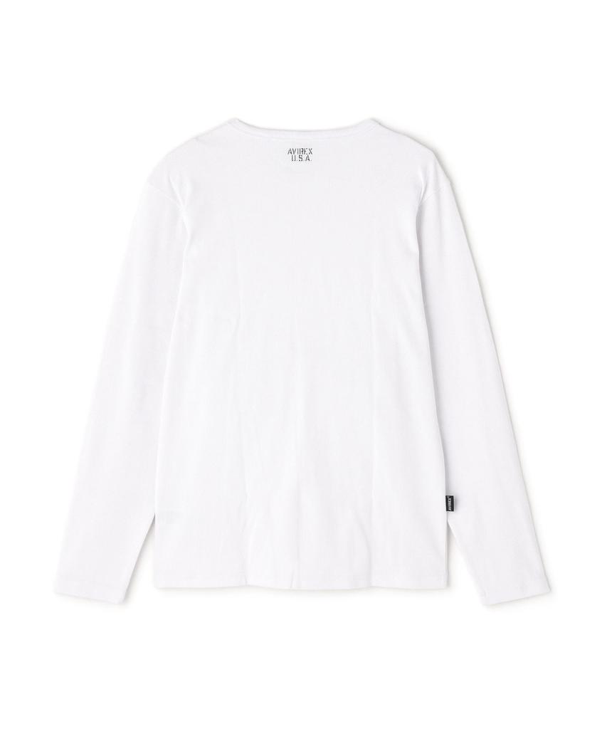 AVIREX DAILY RIB CREWNECK TEE 6153481 men's S white