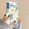 Flower, Bird, Lemon Pattern Tempered Glass Phone Case for Samsung Galaxy S26 S25 S24 S23 S22 S21 S20 fe/plus/Ultra Anti Drop