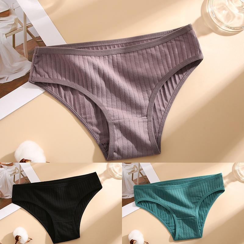 3PCS/Set Panties Cotton Women Underwear Sexy Underpants Comfort Girls Briefs for Female Stripe Cotton Intimates Lingerie