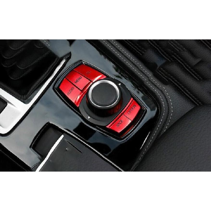 Center Console Switch Trim Decoration For BMW 3 4 Series GT 2013-18 Red Aluminum