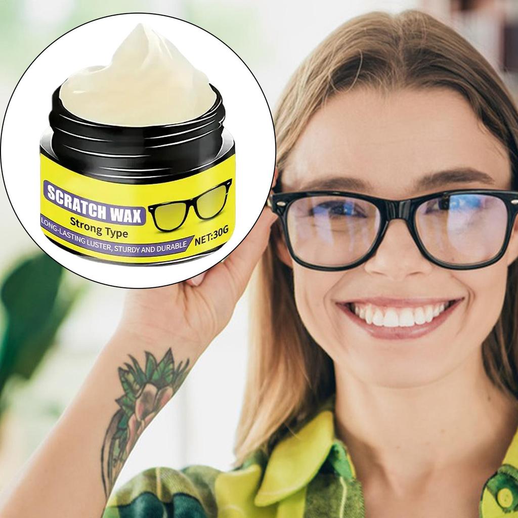 Lens Scratch Remover 30g Glasses Grinding Repair Cleaner Eyewear Restoration Tool for Home Office School Road Trip Outdoor Daily