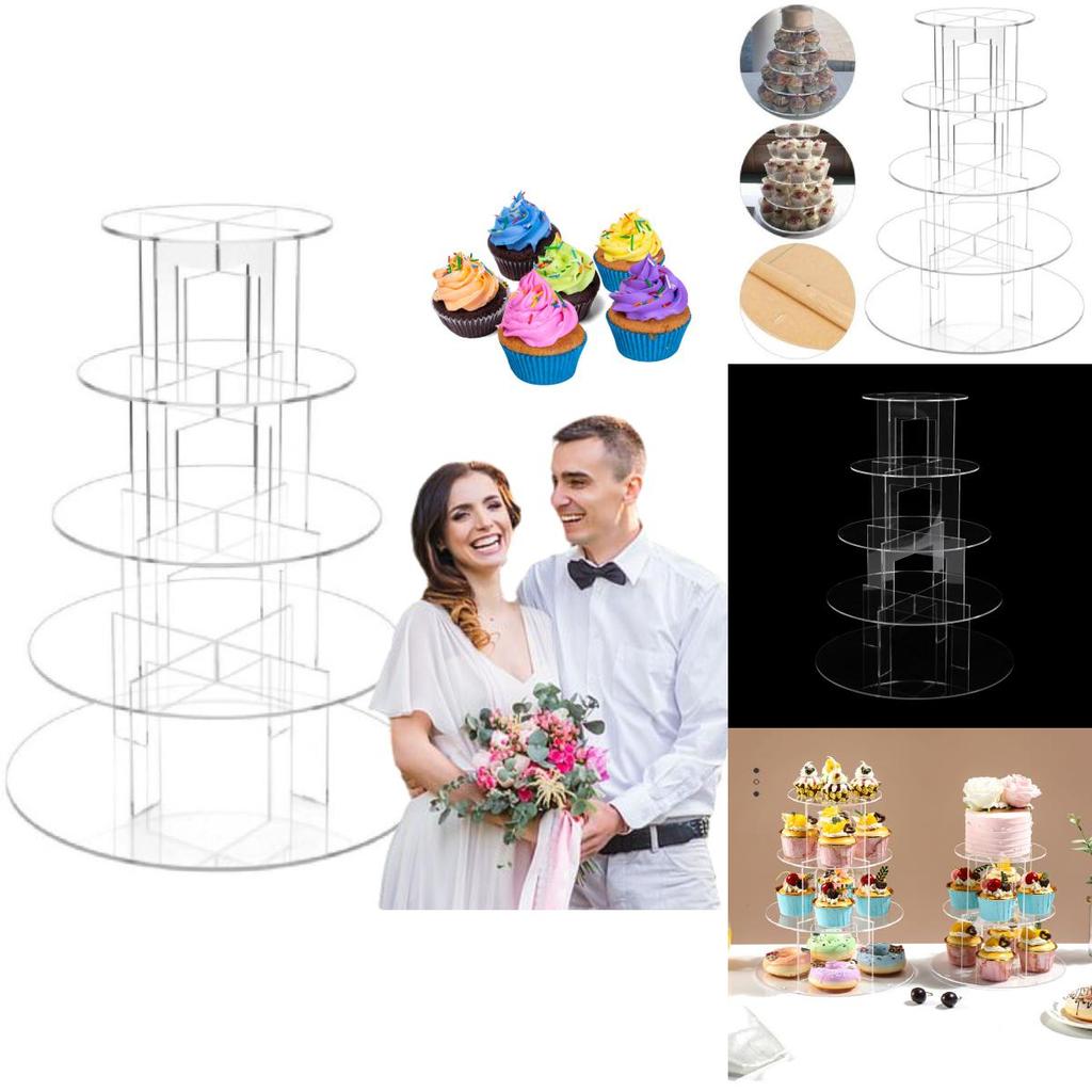 Современная минималистичная акриловая этажерка для десертов и фруктов