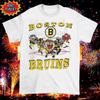 Винтажная мужская женская футболка Boston Bruins Хоккейная футболка Bruins Унисекс Подарок семейная футболка NG2 Унисекс Футболка