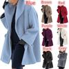 Women Shawl Collar Fleece Coat Elegant Blend Coats Long Coat Outerwear Jackets