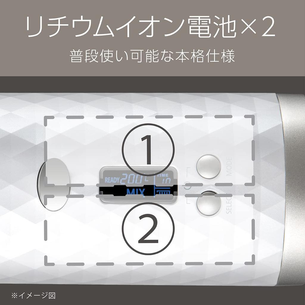 Vidal Sassoon Hair Iron Cordless Auto Curl Iron Rechargeable 3 Level Temperature Adjustment 4 Level Finish Adjustment White VSA-1990/WJ